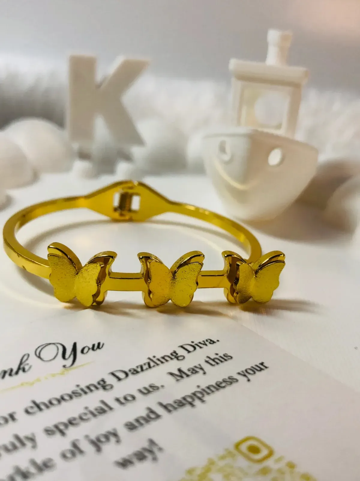 Butterfly trio shine bangle(Kids) - Image 2