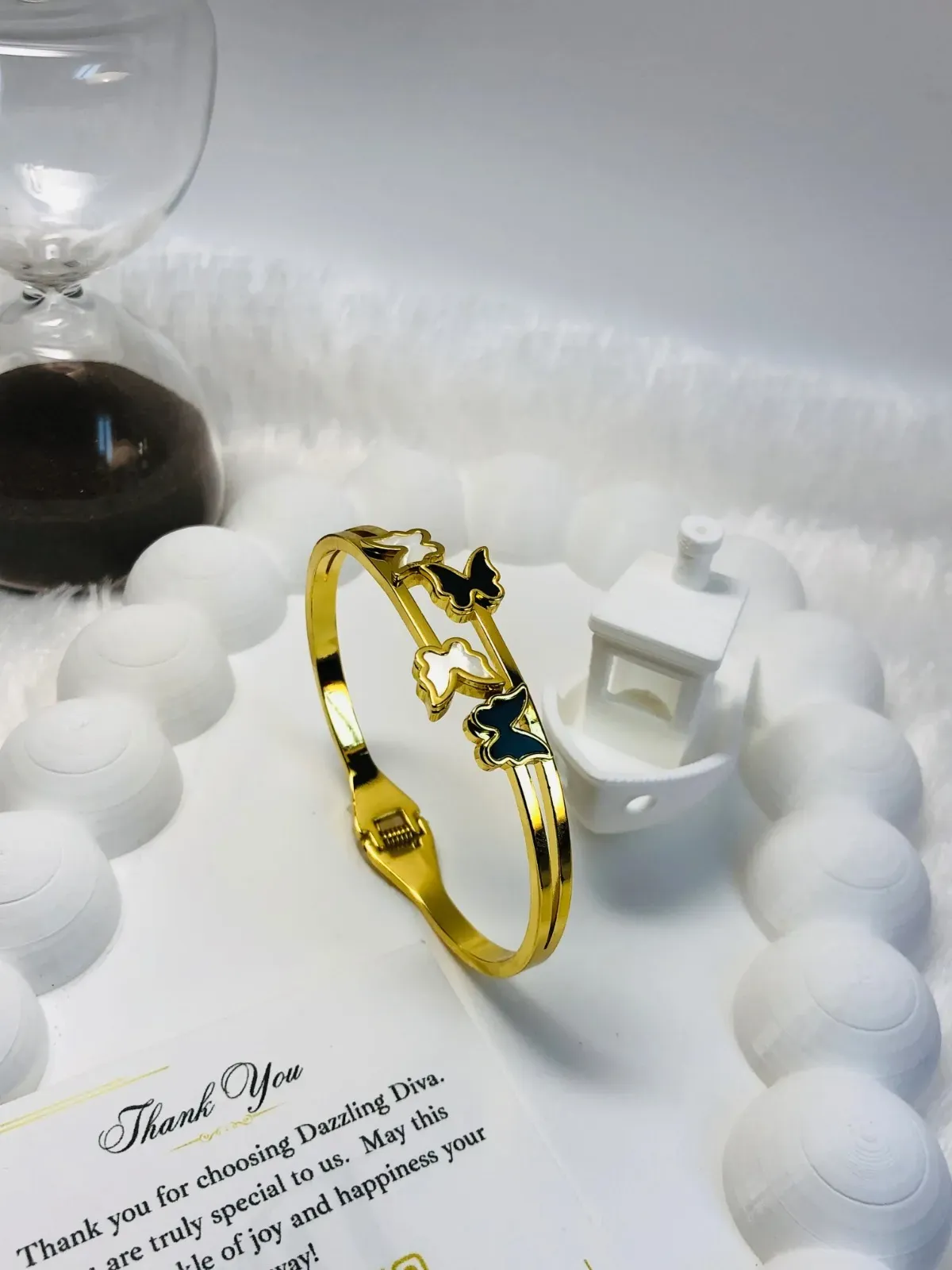 Dual tone butterfly bangle(adults) - Image 2