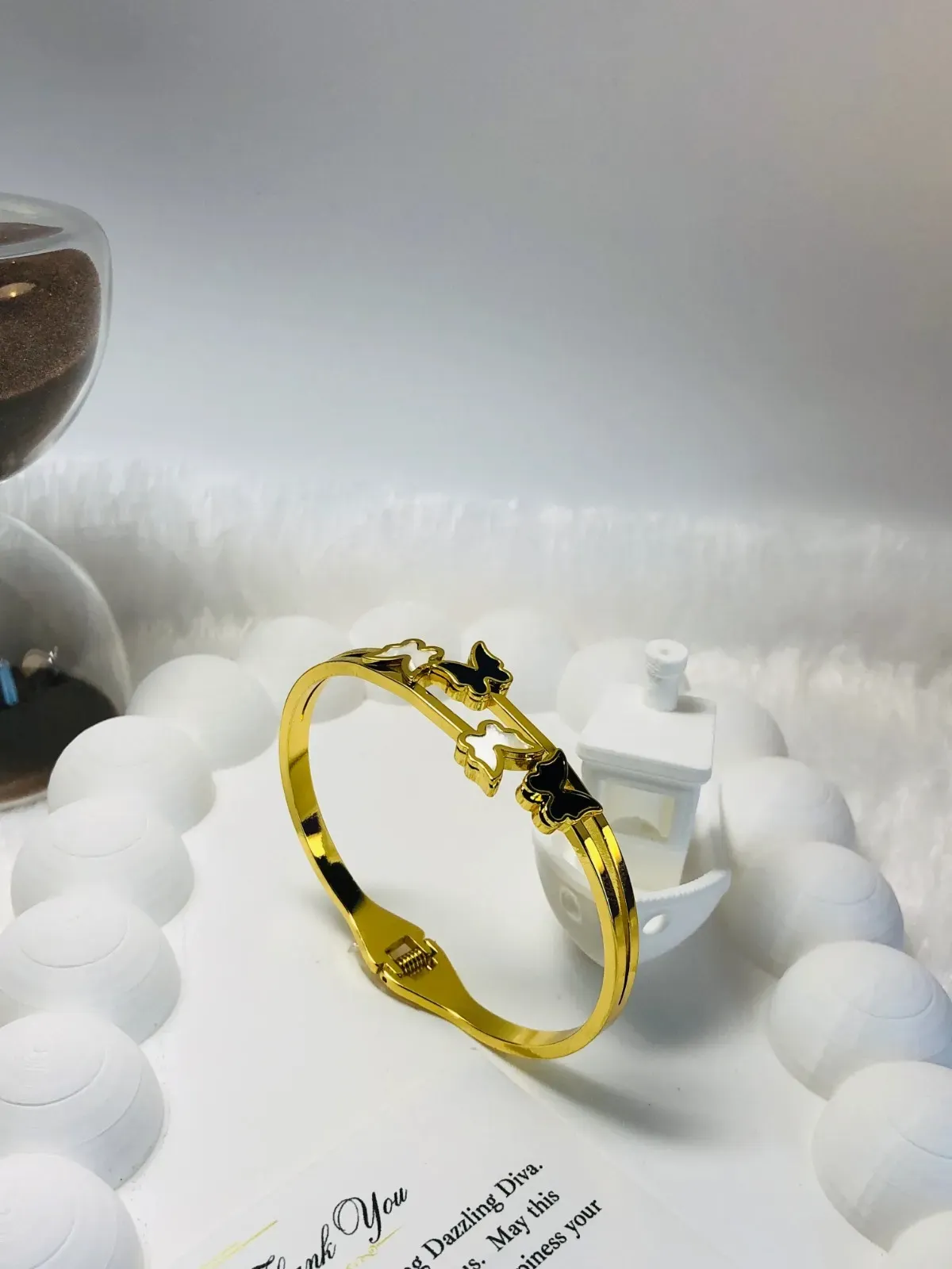 Dual tone butterfly bangle(adults) - Image 3