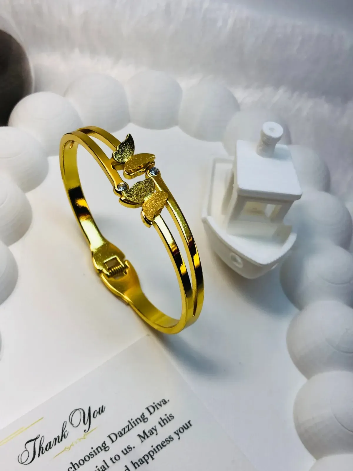 Twin glow butterfly bangle (adults) - Image 3