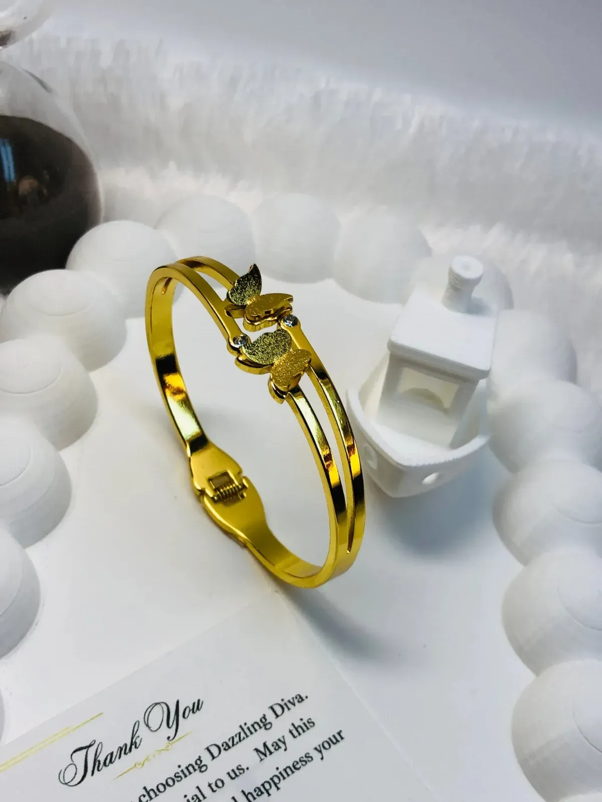 Twin glow butterfly bangle (adults) - Image 4