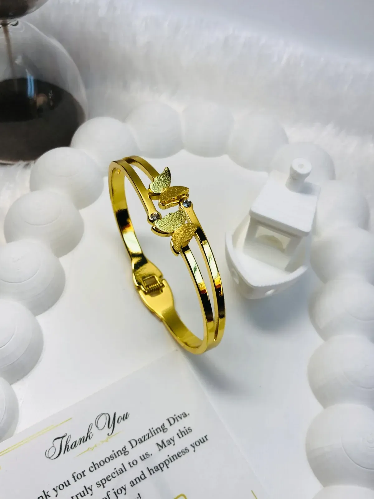 Twin glow butterfly bangle (adults) - Image 5