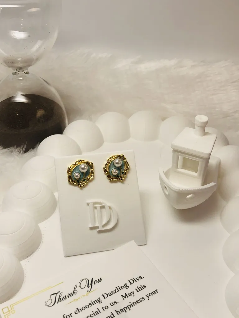 Enamel stud green - Image 2