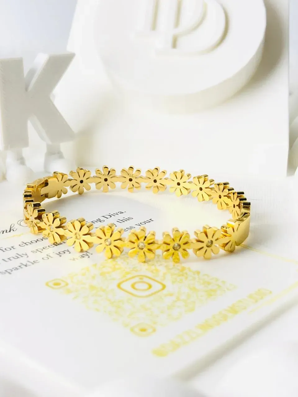 Floral family bangle. (kids) - Image 3