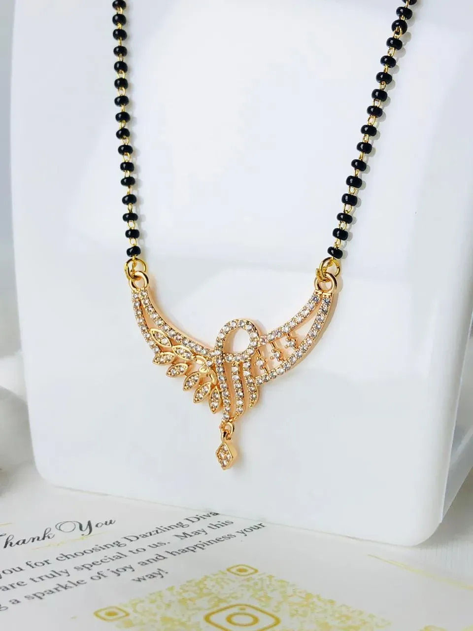 Royal feather drop-mangalsutra - Image 2