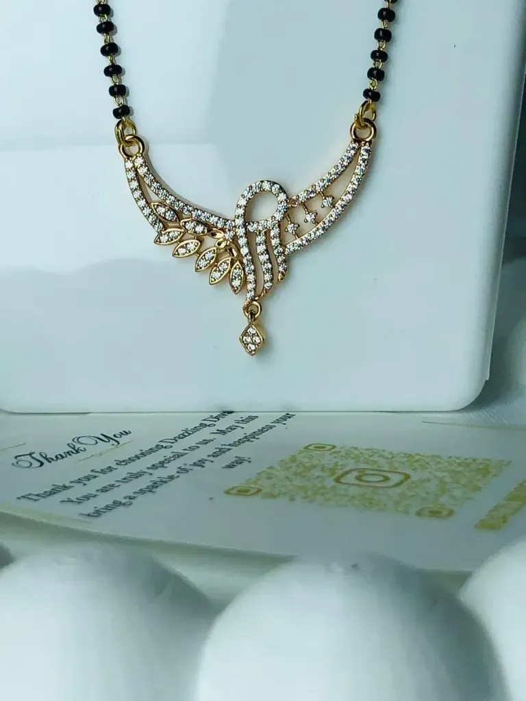 Royal feather drop-mangalsutra - Image 3