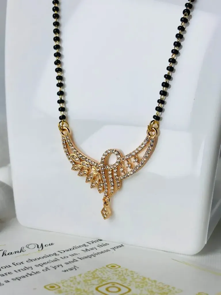 Royal feather drop-mangalsutra - Image 4