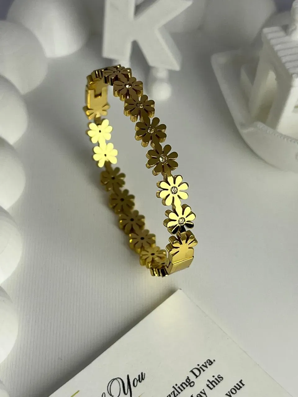 Floral family bangle. (kids) - Image 4