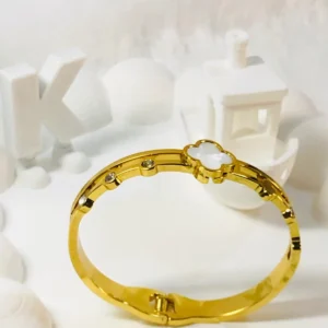 White clover with stones bangle(kids)