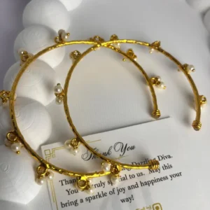 Trio pearl Kashmiri bangle(pair)