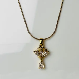 Crystal crown drop chain