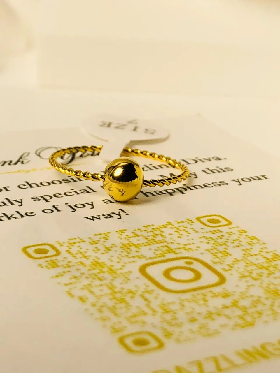 Golden orb ring